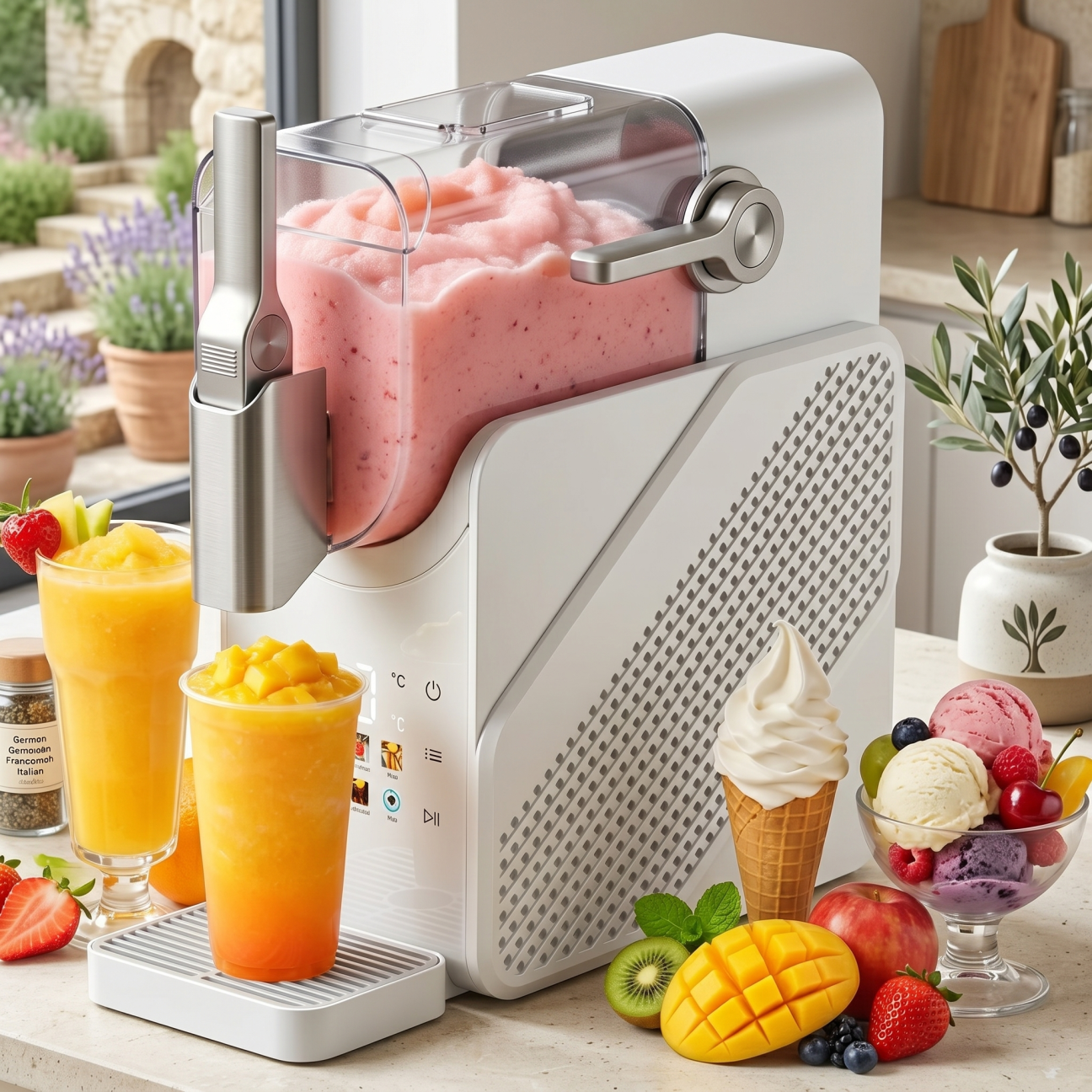 Slushie Machine No Ice Needed, Slushy Machine for Home, 88oz Frozen Drink Maker with 3 Preset Programs for Ice Slush, Snow Slush, Milkshake, Adjustable Hardness, LED Display, Self-Cleaning, Black