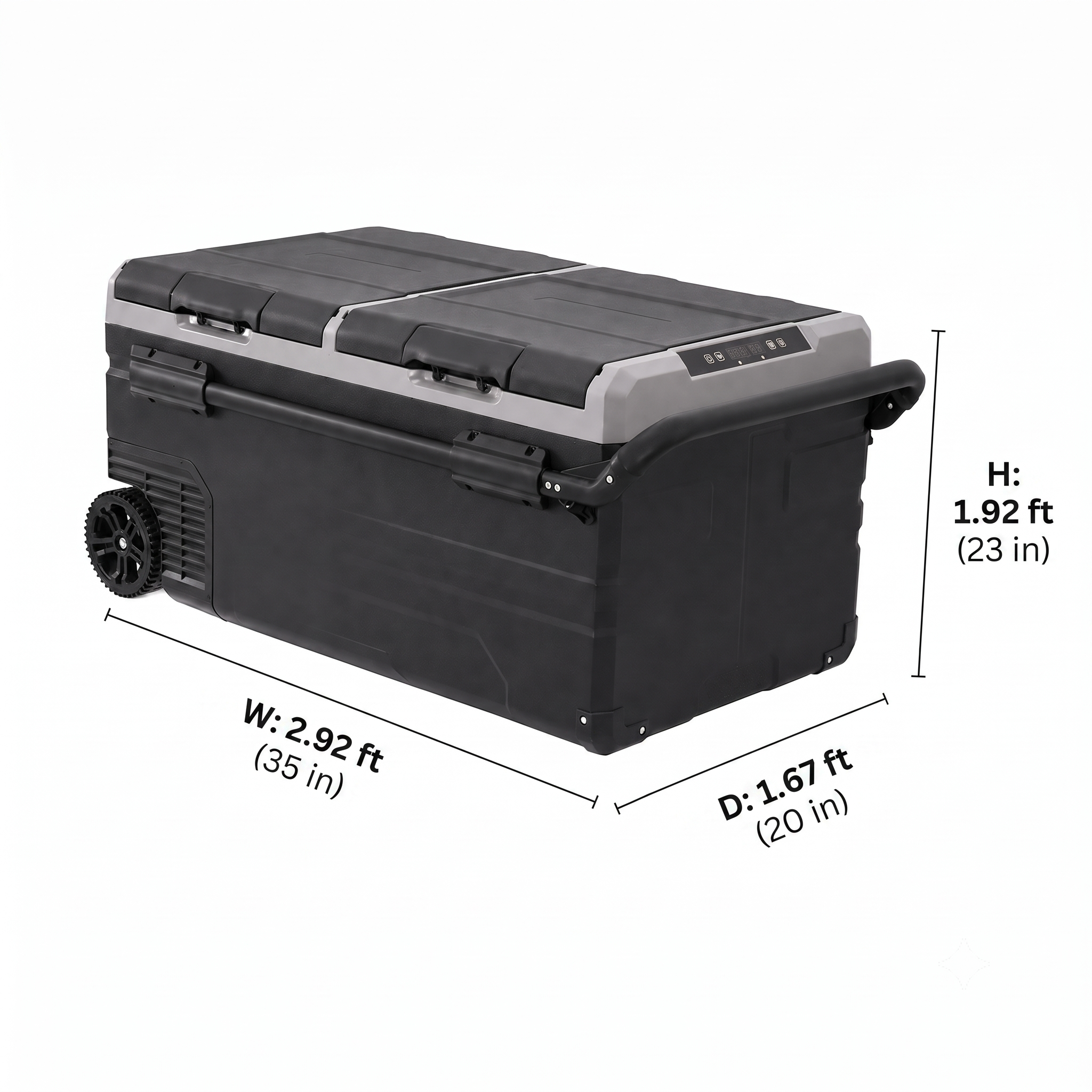 50L Portable Fridge Freezer – DC/AC Powered, Ice-Free Cooling Anywhere
