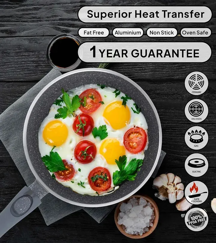 🎉Anniversary Sale-Cookware Set Pieces Non Stick Multi Layer Granite Coating🔥