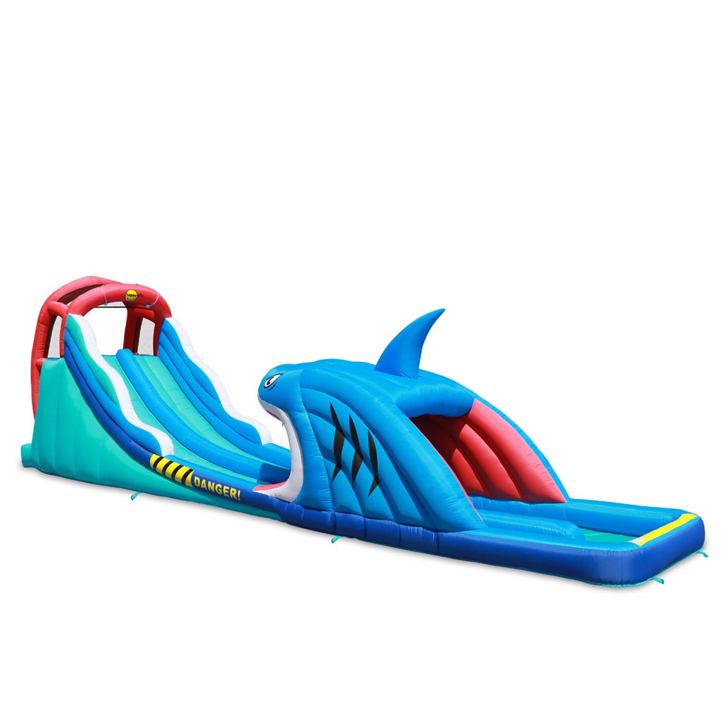 Happy Hop Shark Attack Double Slide Inflatable Water Slide