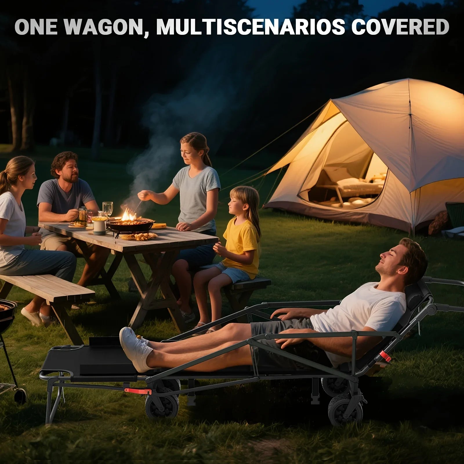 2-in-1 Multifunctional Folding Wagon Car