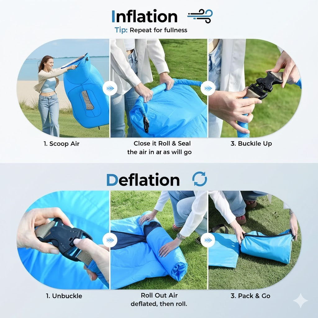 Pump-Free Inflatable Lounger