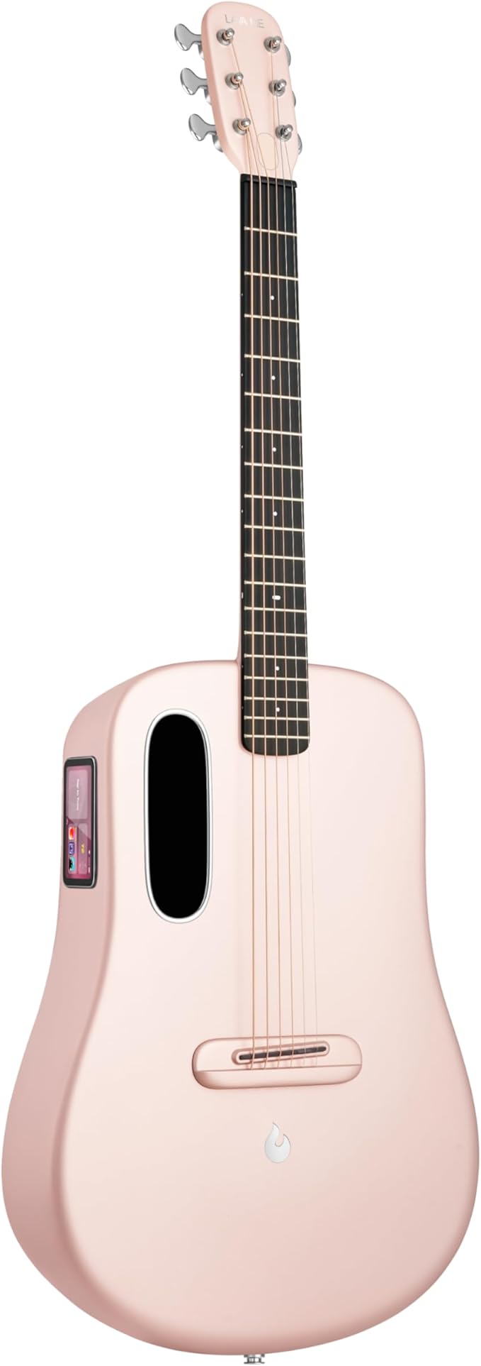 Acoustic Electric Guitars Carbon Fiber Travel Smart Audio Guitar with 3.5 inch TouchScreen