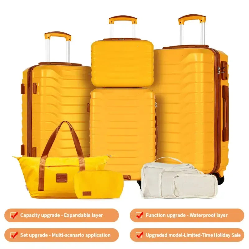 4-Piece Expandable Luggage Set – Durable Hardshell Suitcases with TSA Lock & Spinner Wheels for Smooth Travel