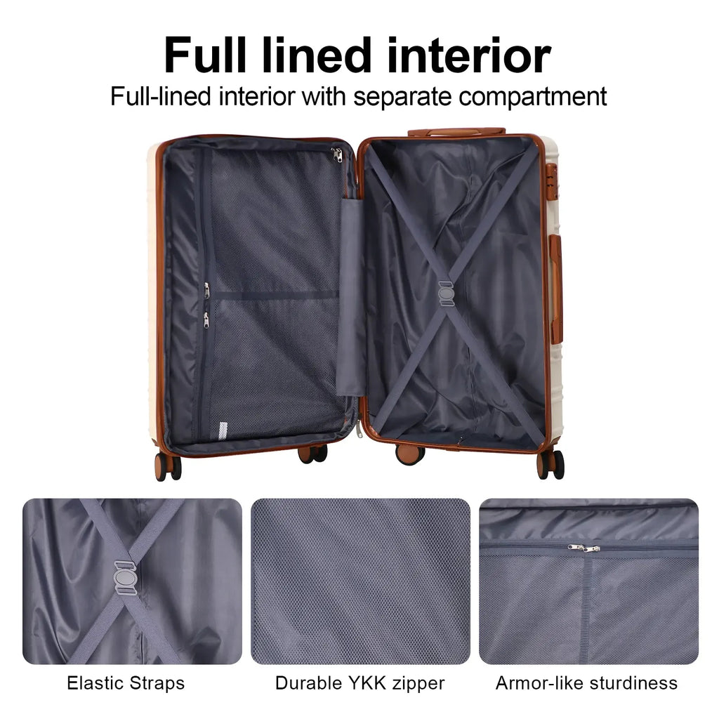 4-Piece Expandable Luggage Set – Durable Hardshell Suitcases with TSA Lock & Spinner Wheels for Smooth Travel