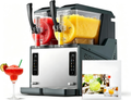Slushie Machine, 4L/135oz x 2 Tank Slushy Machine for Home, No Ice Needed Frozen Drink Maker, Margarita Maker