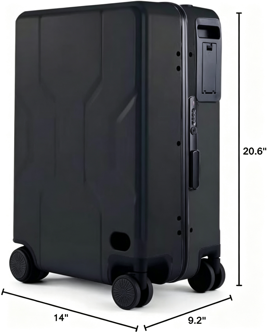 Smart Auto Follow Rideable Suitcase 33L, Lightweight Electric Luggage Scooter For Travel With Digital Lock, Waterproof And Lightweight
