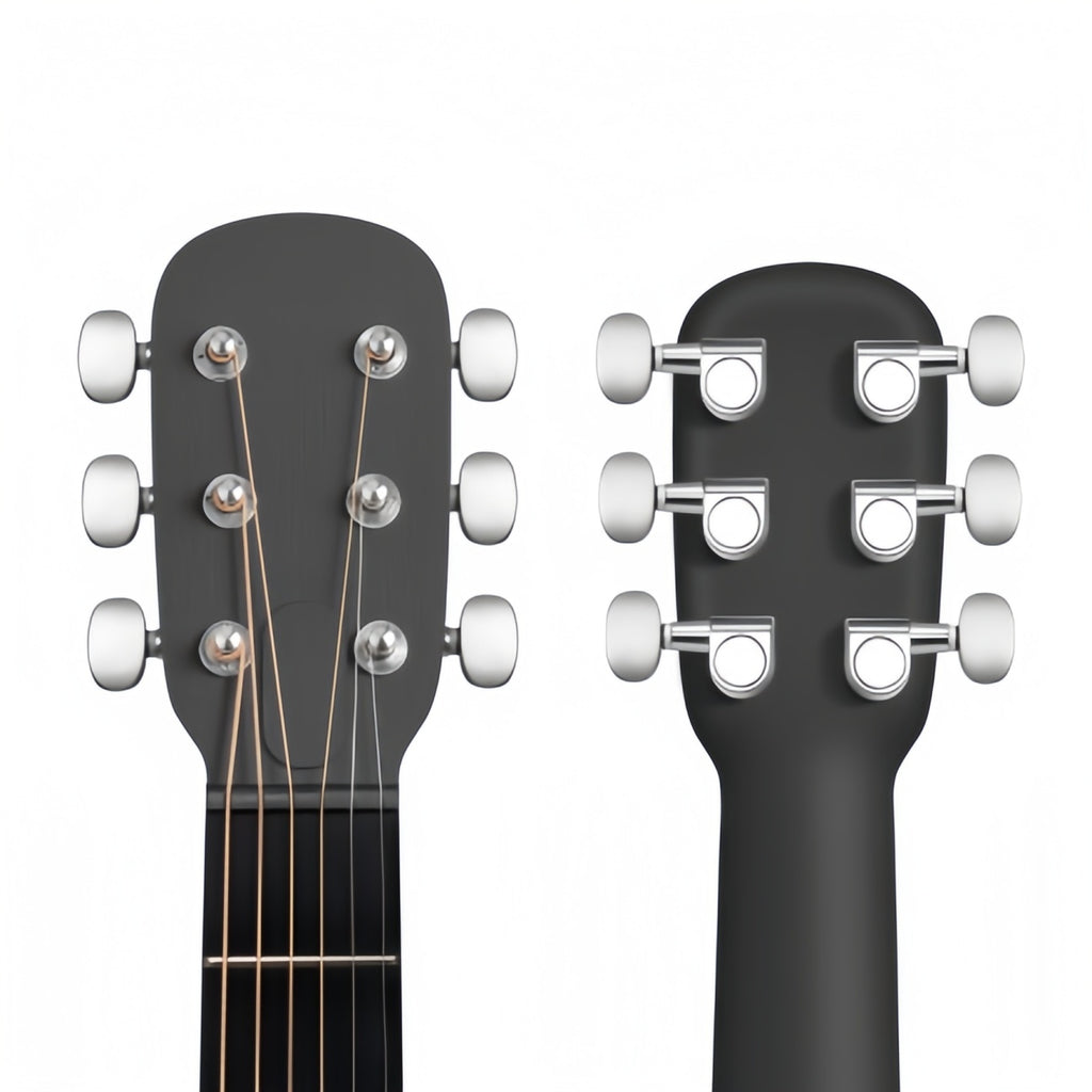 Acoustic Electric Guitars Carbon Fiber Travel Smart Audio Guitar with 3.5 inch TouchScreen