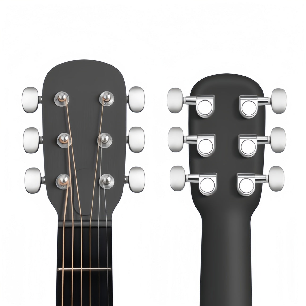 Acoustic Electric Guitars Carbon Fiber Travel Smart Audio Guitar with 3.5 inch TouchScreen