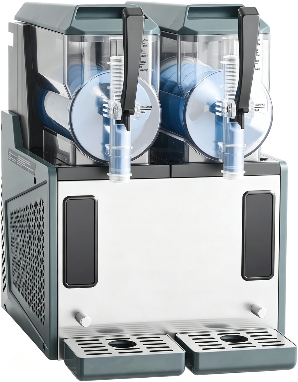 Slushie Machine, 4L/135oz x 2 Tank Slushy Machine for Home, No Ice Needed Frozen Drink Maker, Margarita Maker