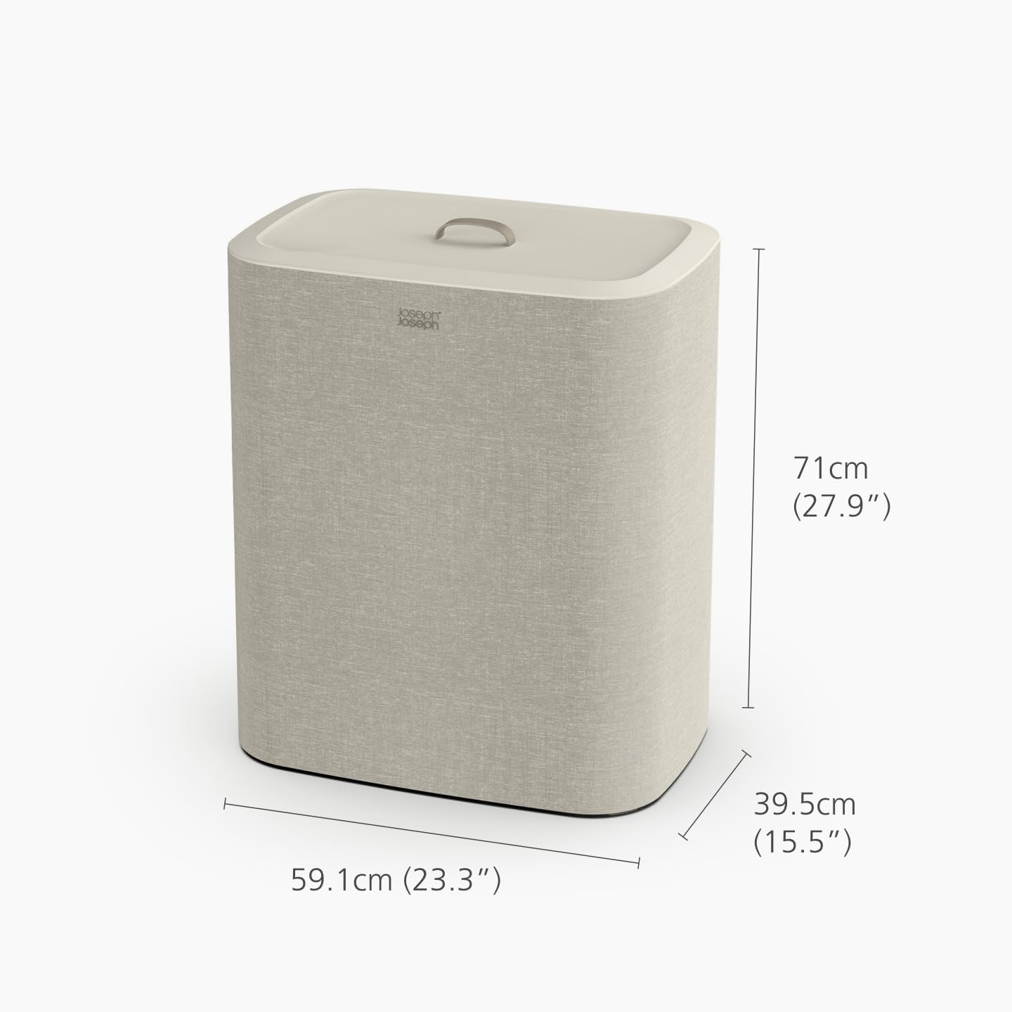 Tota Trio 90 liter/23.8 gallon Laundry Hamper Separation Basket with lid, 3 Removable Washing Bags with Handles