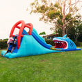 Happy Hop Shark Attack Double Slide Inflatable Water Slide