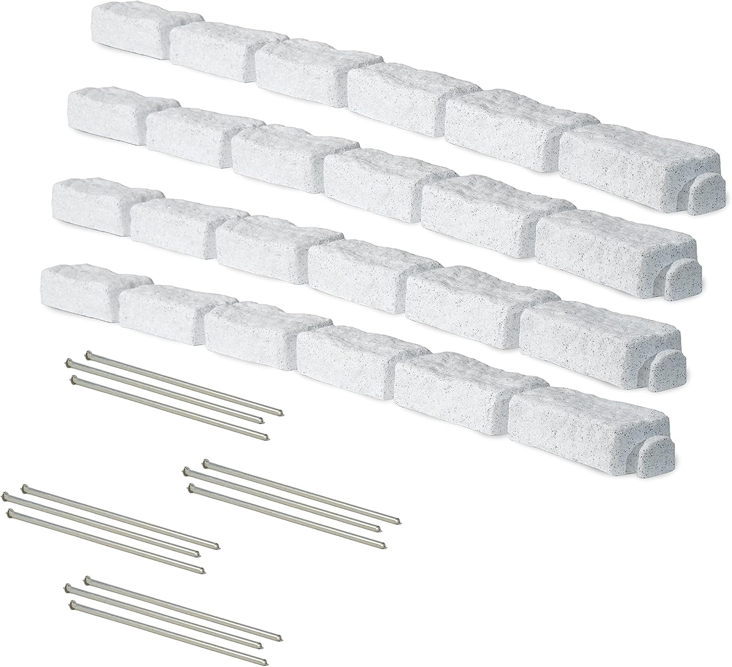 Landscape Edging | Garden Edging Border | Faux Stone Bricks for Lawn edging, Flower beds, Pathways & Yard Edging