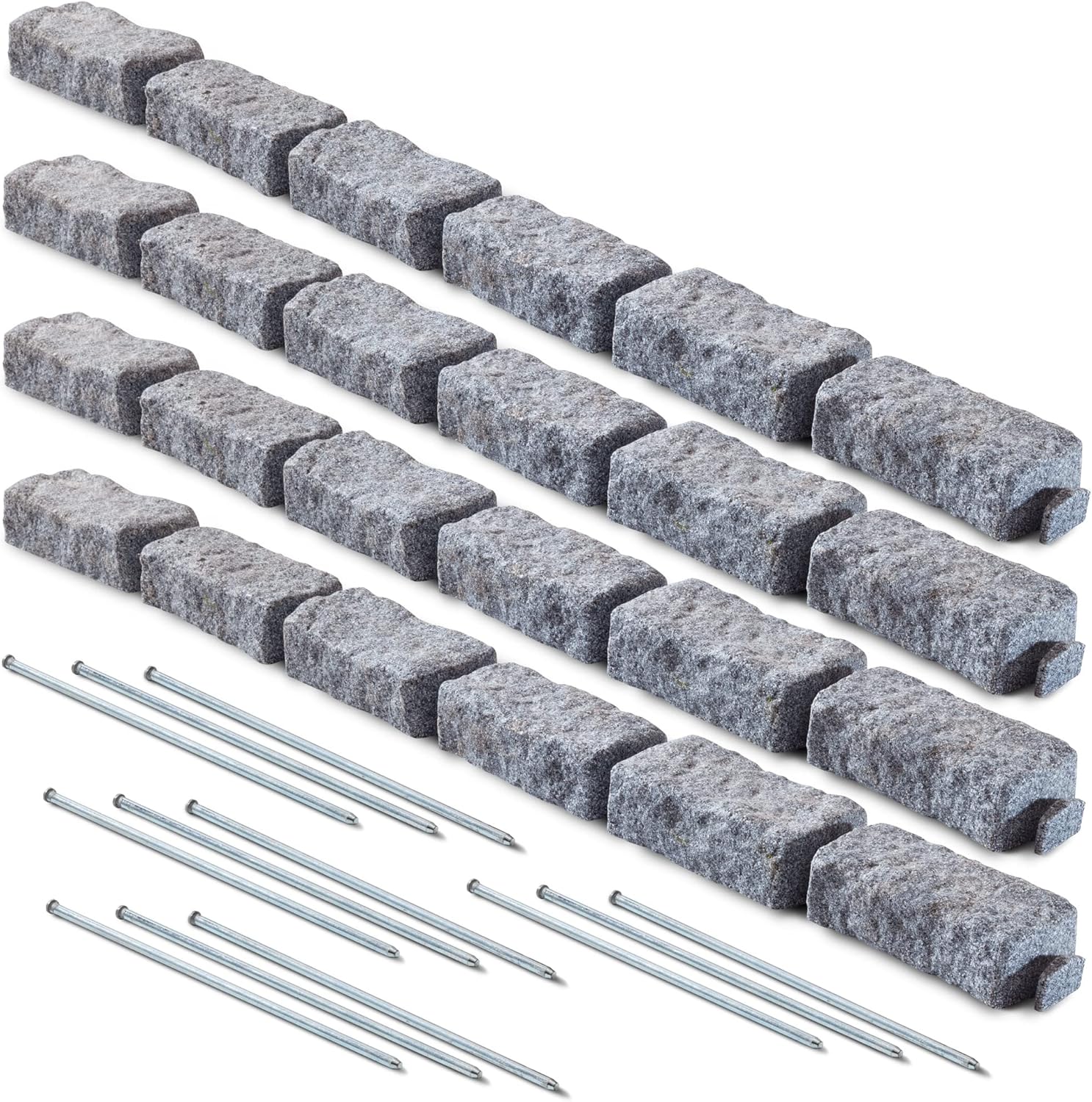 Landscape Edging | Garden Edging Border | Faux Stone Bricks for Lawn edging, Flower beds, Pathways & Yard Edging
