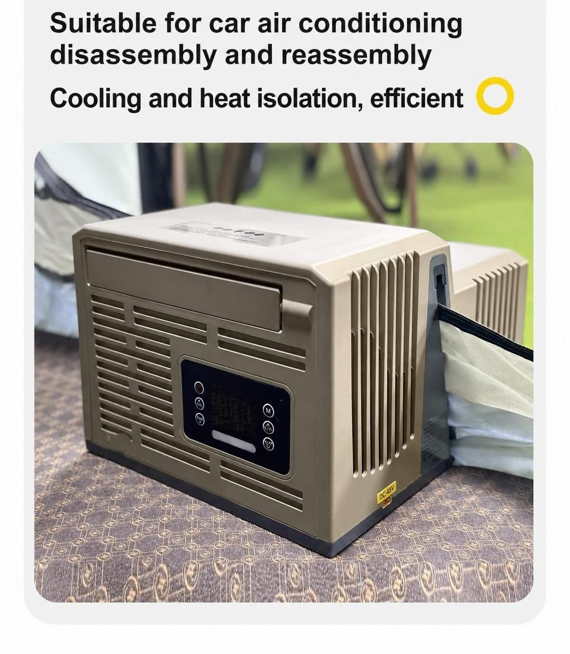 All-in-One DC Portable Air Conditioner for Car RV Tent Outdoor, 24V/48V Fast Cooling AC