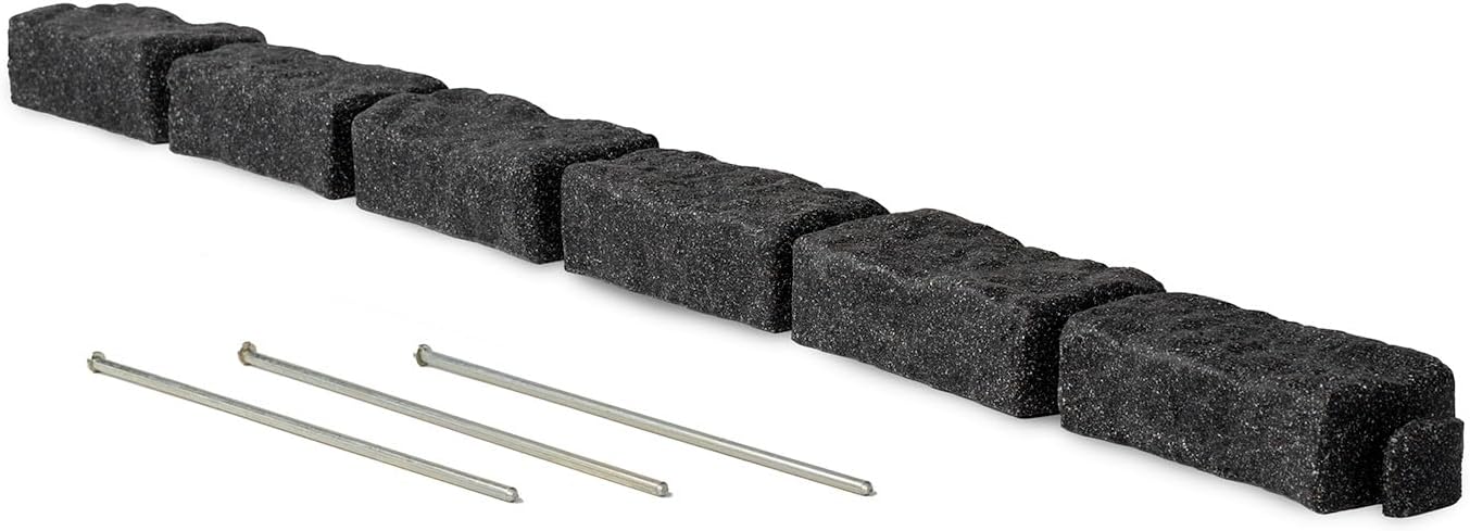 Landscape Edging | Garden Edging Border | Faux Stone Bricks for Lawn edging, Flower beds, Pathways & Yard Edging
