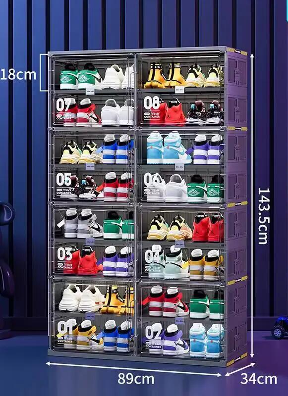 Dust-Free Black Portable Shoe Organizer