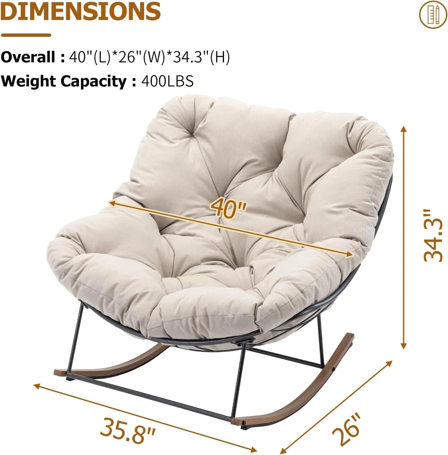 Grand patio Outdoor Rocking Chair