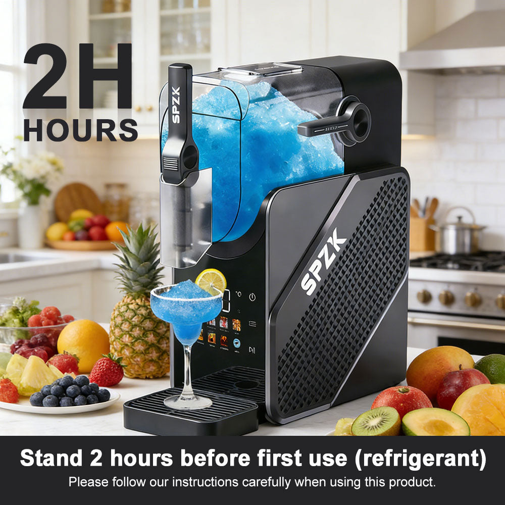 Slushie Machine No Ice Needed, Slushy Machine for Home, 88oz Frozen Drink Maker with 3 Preset Programs for Ice Slush, Snow Slush, Milkshake, Adjustable Hardness, LED Display, Self-Cleaning, Black