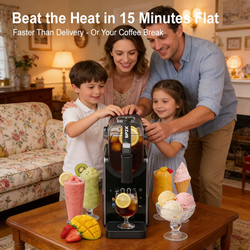 Slushie Machine No Ice Needed, Slushy Machine for Home, 88oz Frozen Drink Maker with 3 Preset Programs for Ice Slush, Snow Slush, Milkshake, Adjustable Hardness, LED Display, Self-Cleaning, Black