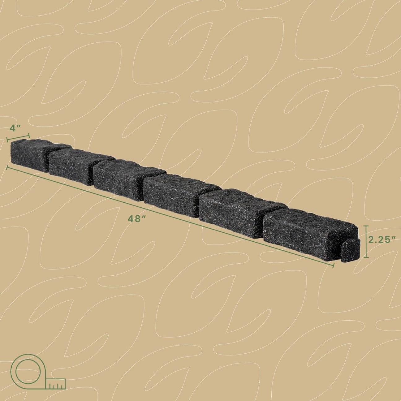 Landscape Edging | Garden Edging Border | Faux Stone Bricks for Lawn edging, Flower beds, Pathways & Yard Edging