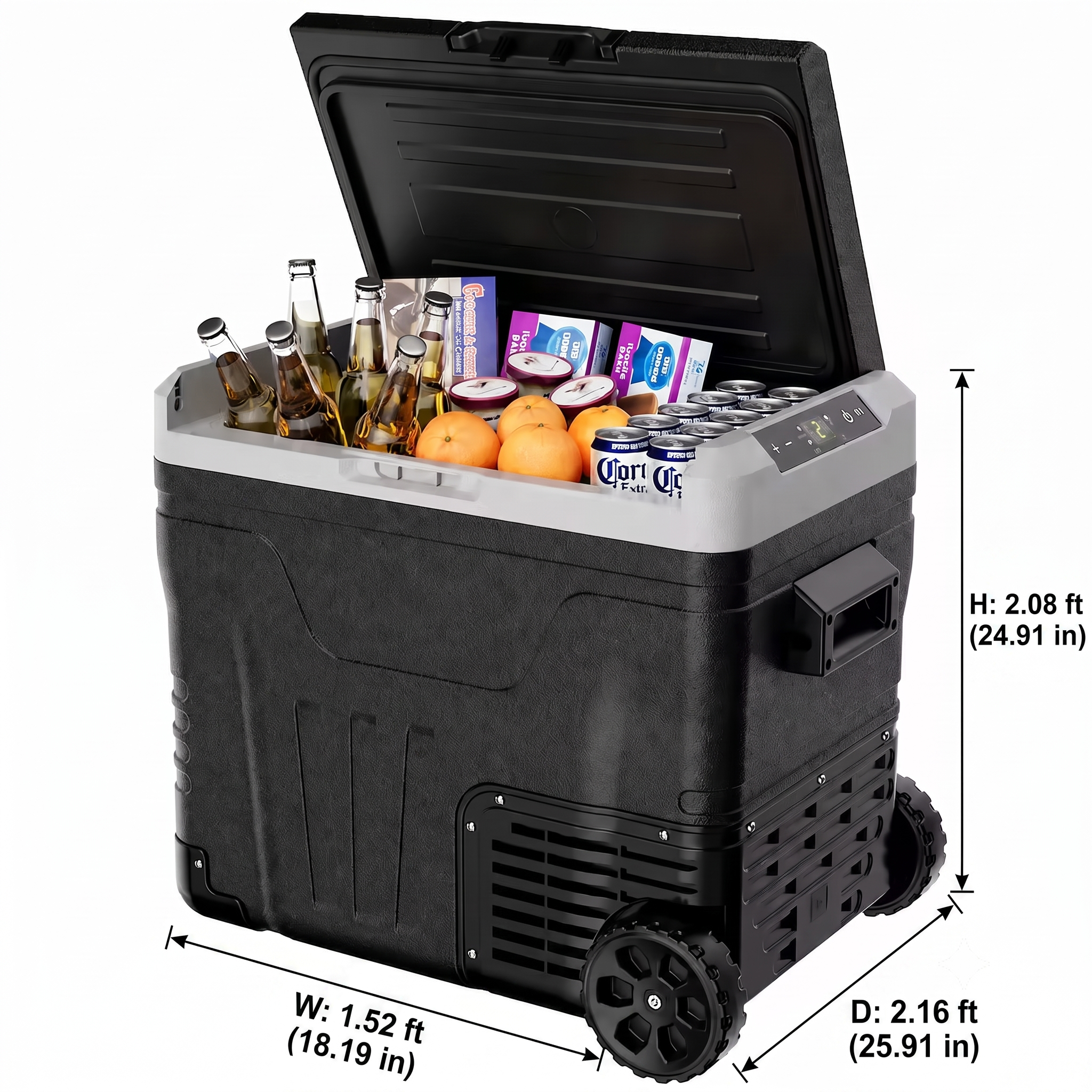 50L Portable Fridge Freezer – DC/AC Powered, Ice-Free Cooling Anywhere