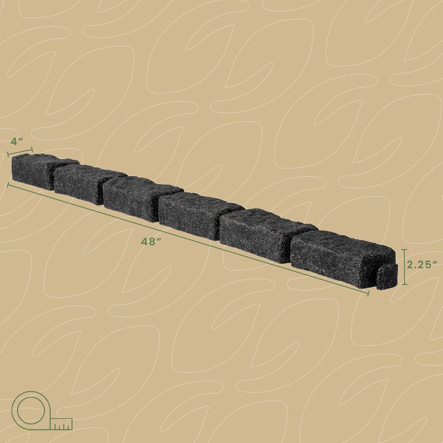 Landscape Edging | Garden Edging Border | Faux Stone Bricks for Lawn edging, Flower beds, Pathways & Yard Edging