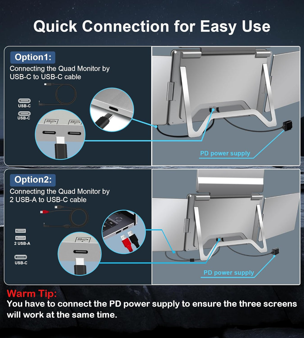 Laptop Screen Extender Monitor Portable（Compatible with 12"-18.5"  laptops）