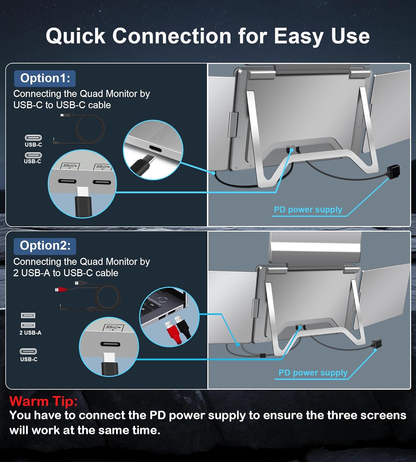 Laptop Screen Extender Monitor Portable（Compatible with 12"-18.5"  laptops）
