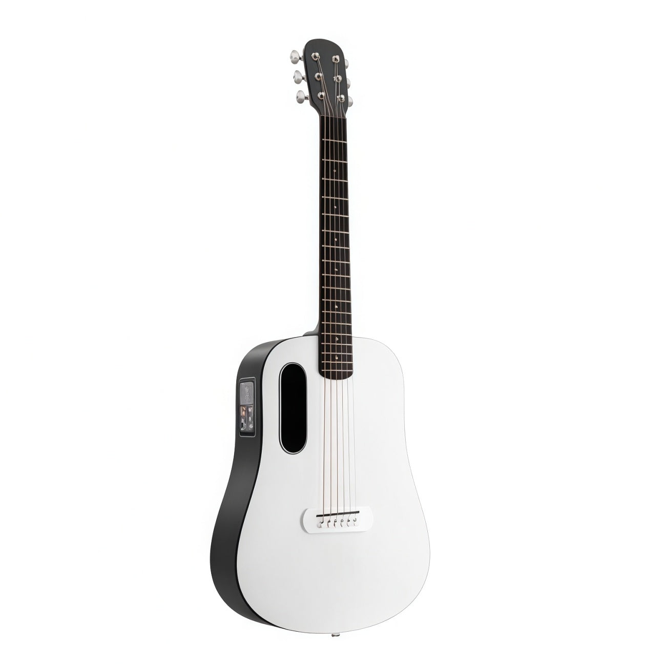 Acoustic Electric Guitars Carbon Fiber Travel Smart Audio Guitar with 3.5 inch TouchScreen