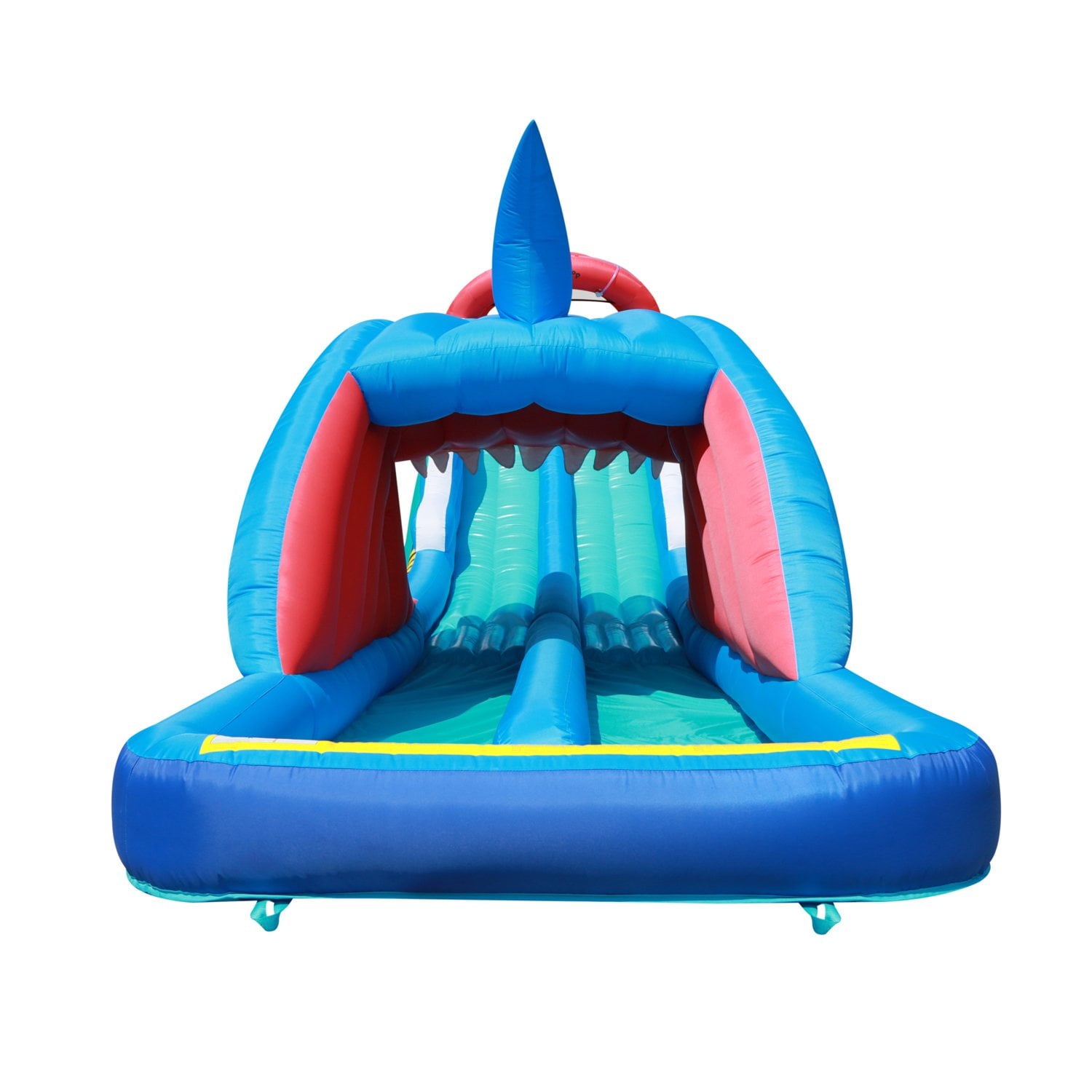 Happy Hop Shark Attack Double Slide Inflatable Water Slide