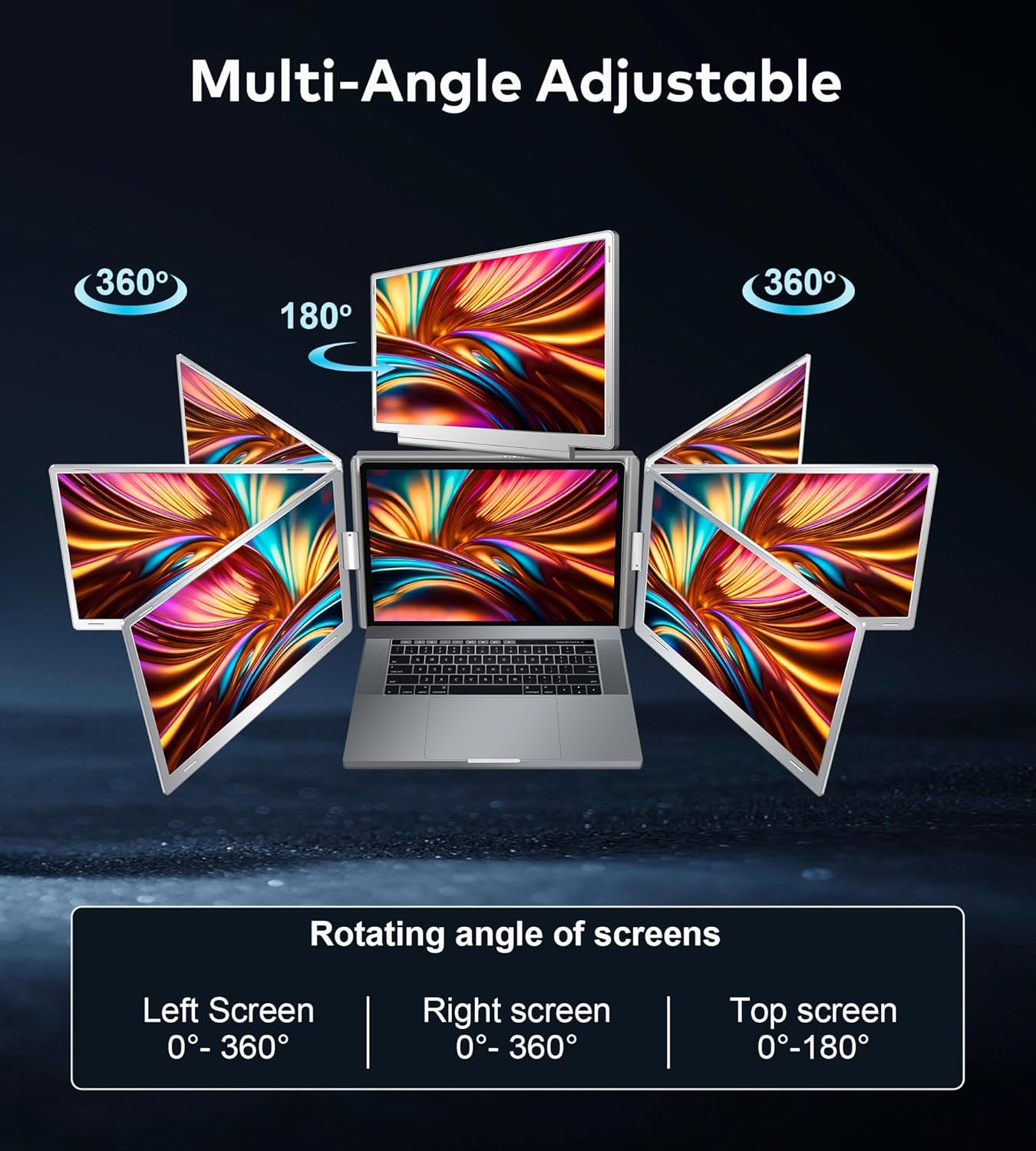 Laptop Screen Extender Monitor Portable（Compatible with 12"-18.5"  laptops）