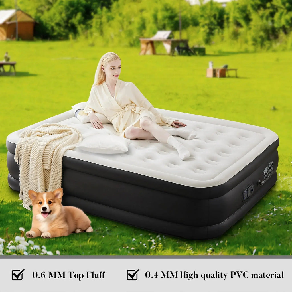 Air Mattress with Built-in Pump - 660 lbs Capacity