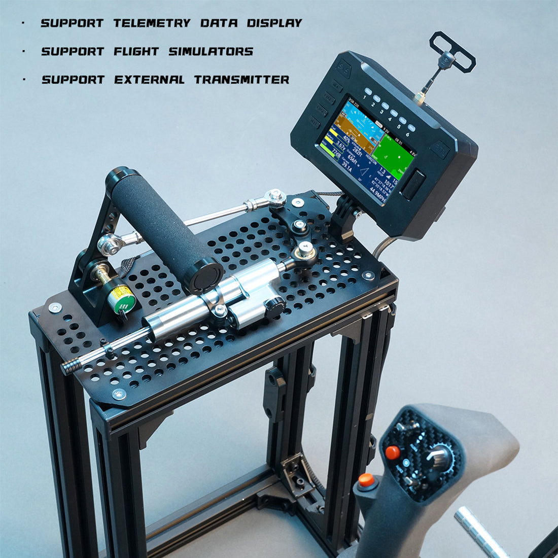 WOLFBUSH FF10 RC Cockpit Chair – 2.4GHz 10-Channel ELRS Flight Simulator Controller