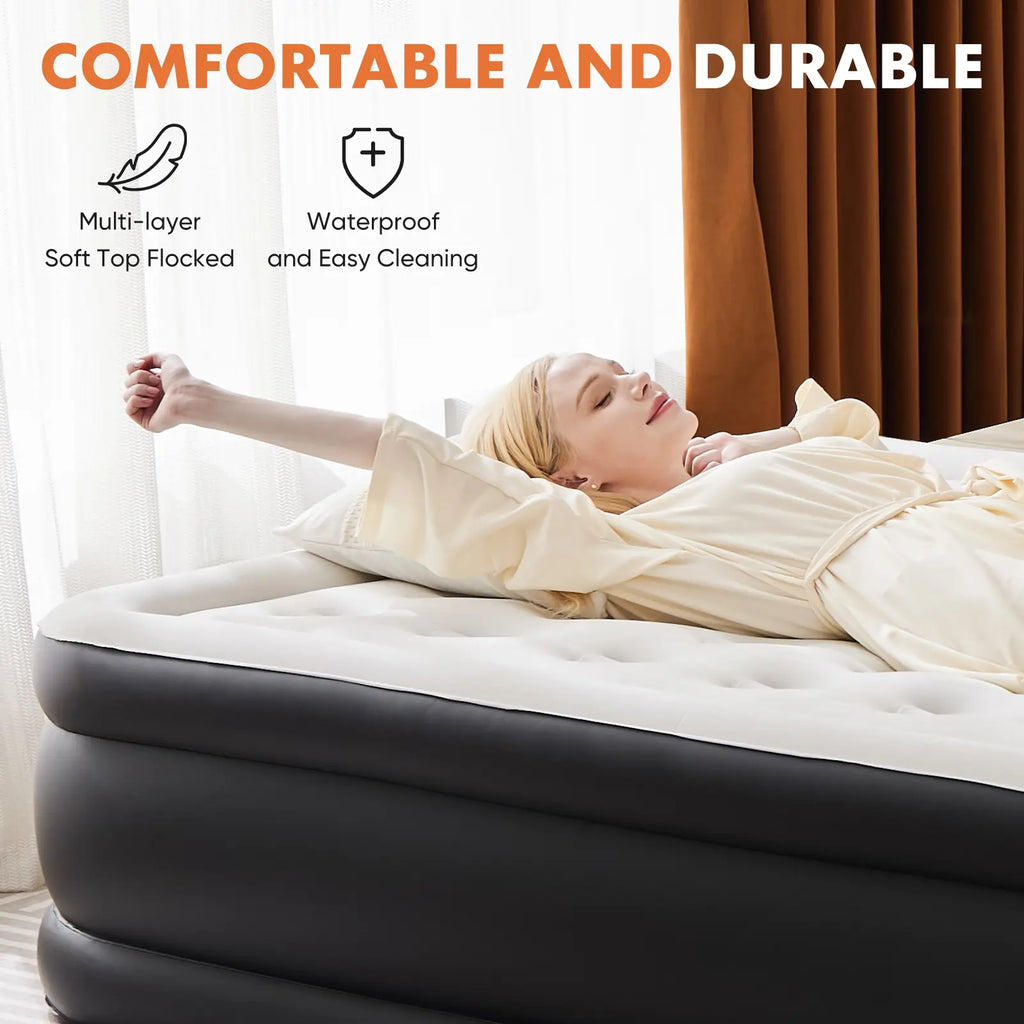 Air Mattress with Built-in Pump - 660 lbs Capacity
