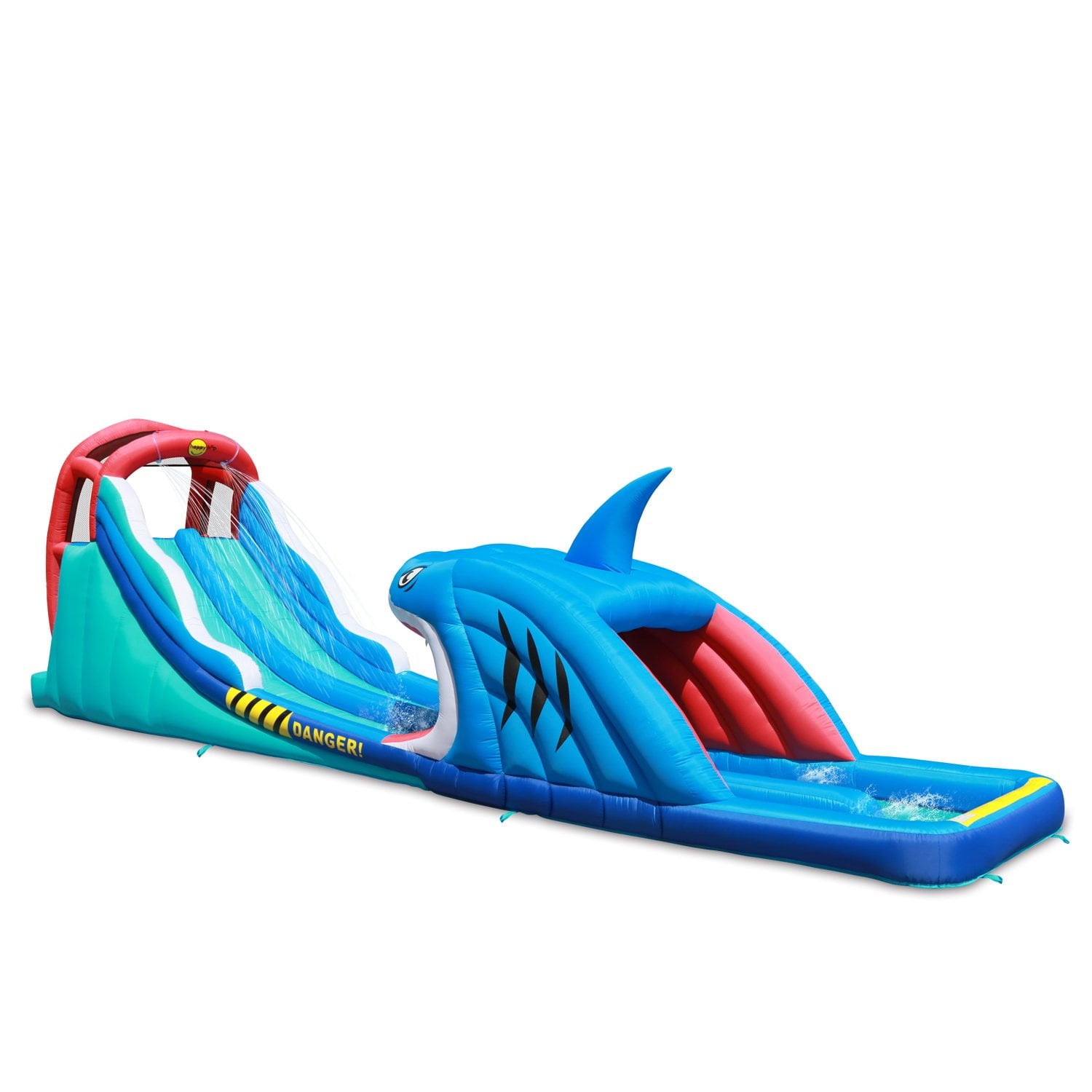 Happy Hop Shark Attack Double Slide Inflatable Water Slide