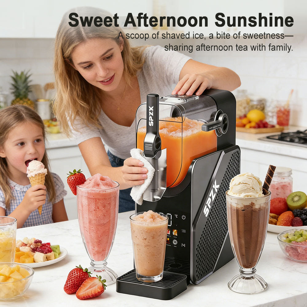 Slushie Machine No Ice Needed, Slushy Machine for Home, 88oz Frozen Drink Maker with 3 Preset Programs for Ice Slush, Snow Slush, Milkshake, Adjustable Hardness, LED Display, Self-Cleaning, Black
