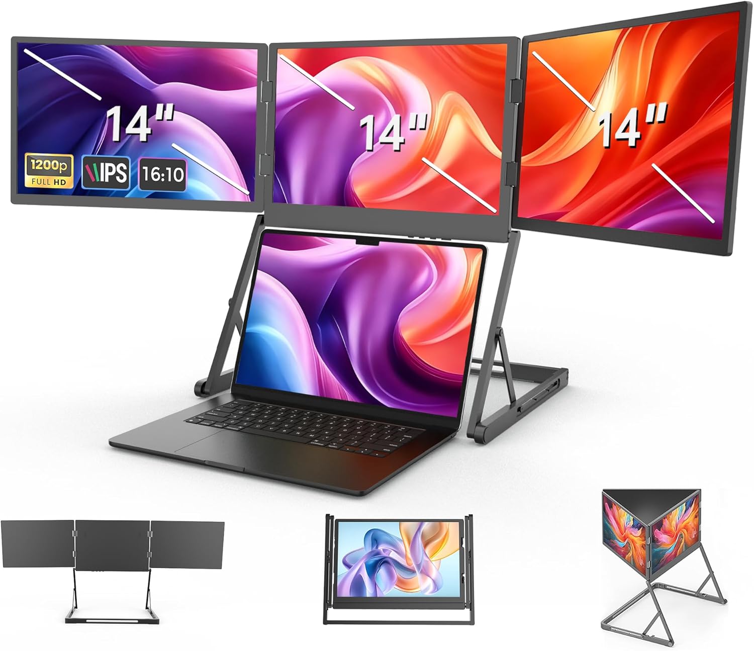 Laptop Screen Extender Monitor Portable（Compatible with 12"-18.5"  laptops）