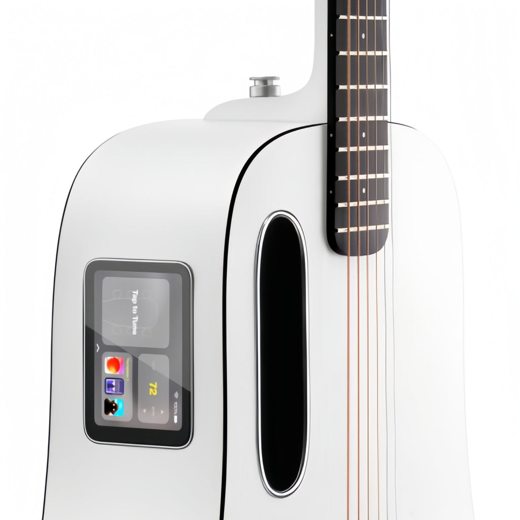 Acoustic Electric Guitars Carbon Fiber Travel Smart Audio Guitar with 3.5 inch TouchScreen