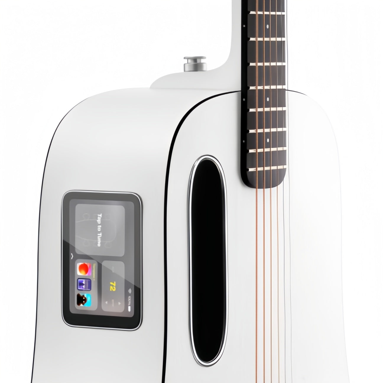 Acoustic Electric Guitars Carbon Fiber Travel Smart Audio Guitar with 3.5 inch TouchScreen