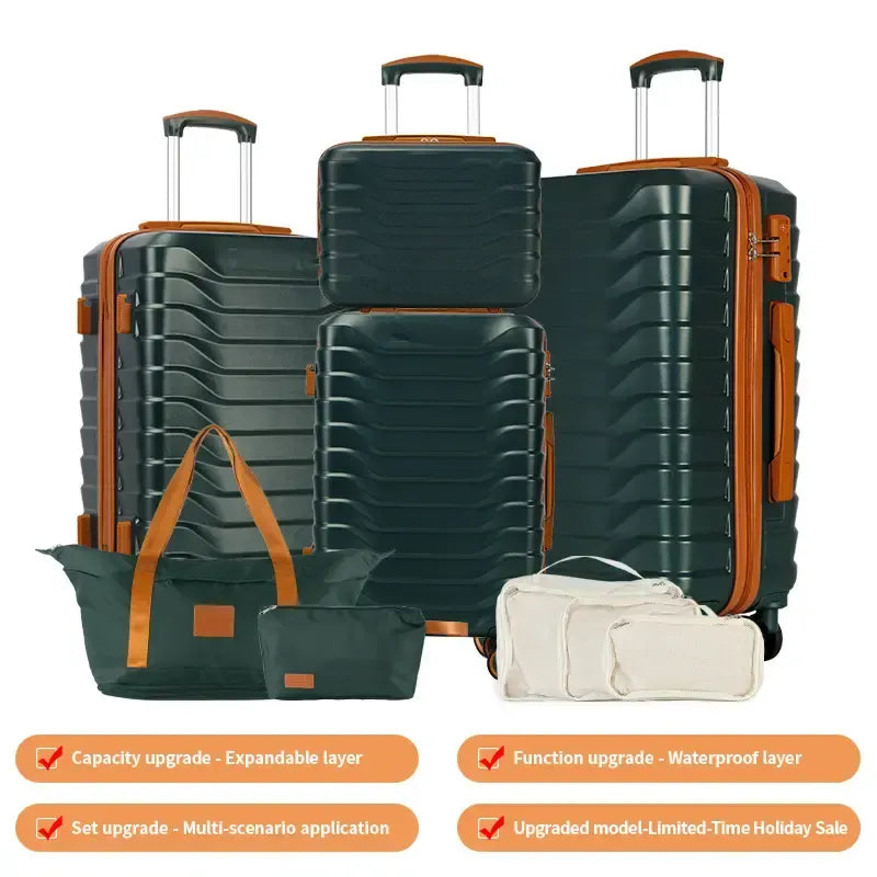 4-Piece Expandable Luggage Set – Durable Hardshell Suitcases with TSA Lock & Spinner Wheels for Smooth Travel
