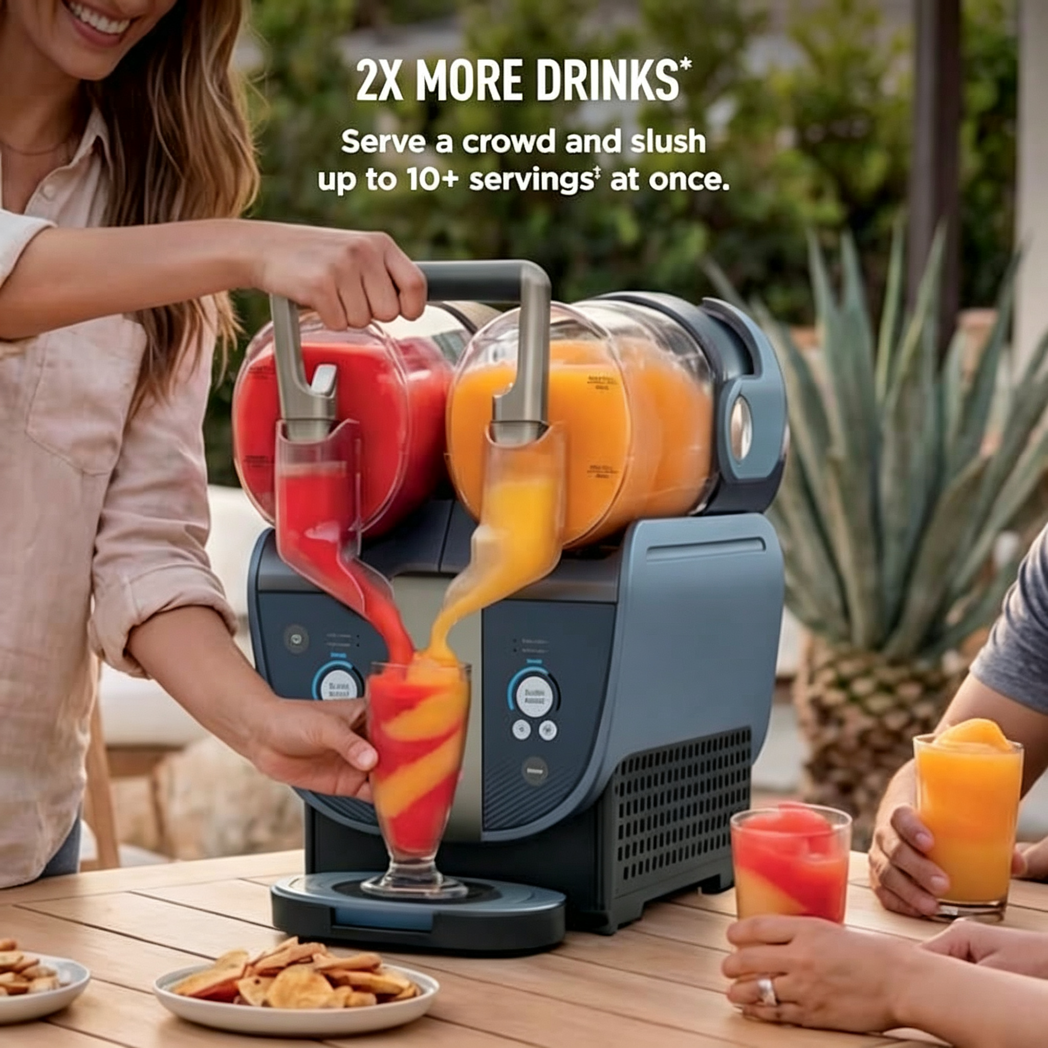 The SLUSHi Twist smoothie maker can make more than 10 smoothies.