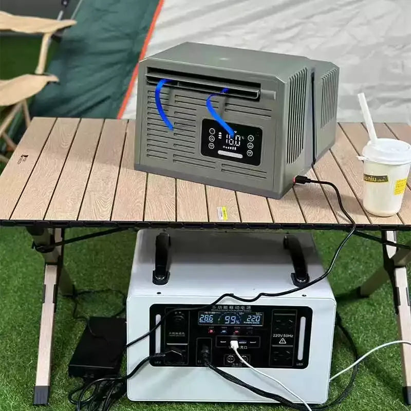 All-in-One DC Portable Air Conditioner for Car RV Tent Outdoor, 24V/48V Fast Cooling AC