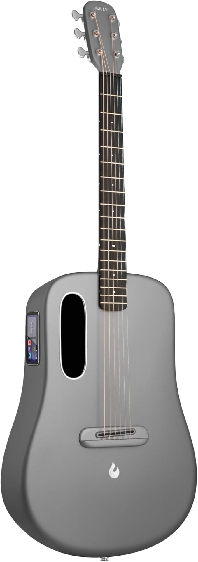 Acoustic Electric Guitars Carbon Fiber Travel Smart Audio Guitar with 3.5 inch TouchScreen