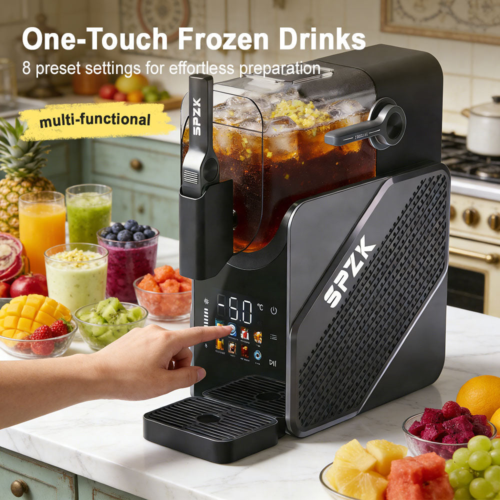 Slushie Machine No Ice Needed, Slushy Machine for Home, 88oz Frozen Drink Maker with 3 Preset Programs for Ice Slush, Snow Slush, Milkshake, Adjustable Hardness, LED Display, Self-Cleaning, Black