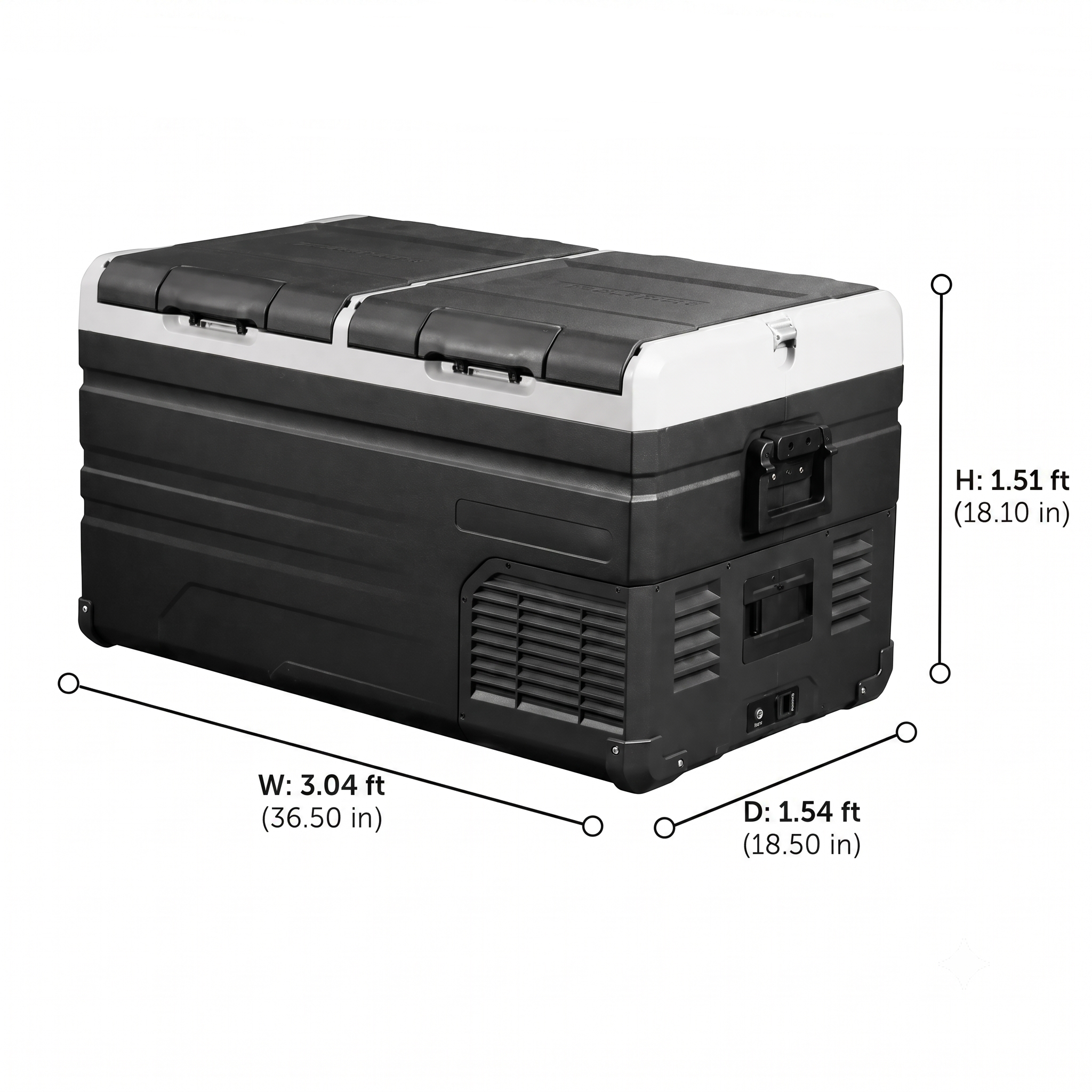 50L Portable Fridge Freezer – DC/AC Powered, Ice-Free Cooling Anywhere