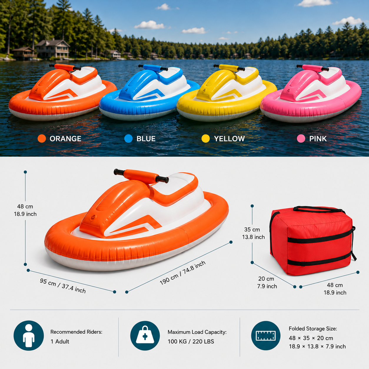 Portable Motorized Inflatable Water Scooter